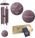 ASTARIN 36" Large Deep Tone Personalized Name Sympathy Wind Chimes, Cardinal Memorial Wind Chime for Loss of Mother Father Loved One, Bereavement Condolence Gifts Decor Outdoor Patio Garden-Ruum Studio Home