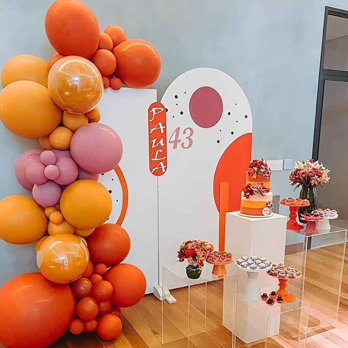 130pcs Orange Balloons Different Sizes 18" 12" 10" 5" Orange Matte Latex Balloons for Boys Girls Birthday Baby Shower Gender Reveal Wedding Gender Reveal Autumn Party Decorations-Ruum Studio Home