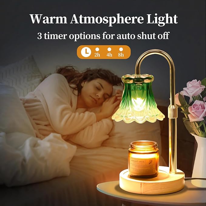 GEEZO Fragrance Candle Warmer Lamp，Electric Candle Warmer with Timer & Dimmer，Mom Christmas Birthday Gifts for Women, House Warming Gifts New Home Bedroom Decor-Ruum Studio Home