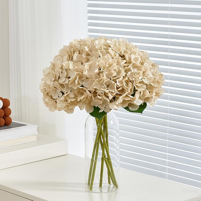 8pcs Fake Flowers Silk Hydrangea Artificial Flowers Bouquets Faux Hydrangea Stems for Home Table Centerpieces Wedding Party Decoration-Ruum Studio Home