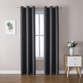 ChrisDowa Grommet Blackout Curtains for Bedroom and Living Room - 2 Panels Set Thermal Insulated Room Darkening Curtains (Dark Grey, 42W x 84L)-Ruum Studio Home