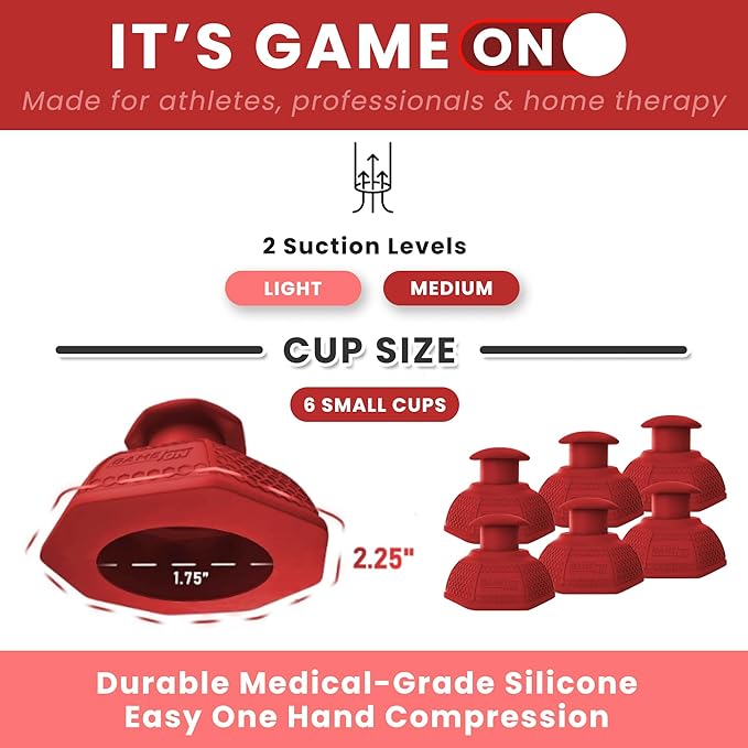 Cupping Therapy Set – Cupping Kit for Massage Therapy – Silicone Cups – Massage Cups – Smart Cupping for Fascia and Myofascial Release (Small, RED)-Ruum Studio Home
