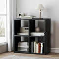 4 Cube Storage Organizer, Cubicle Open Back Decorative Book Shelf, 2-Tier Space Saving Storage Shelf Bookcase, Metal Display Shelf for Living Room,Office,Closet-Ruum Studio Home
