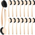 16 Pack Dish Brush with Handle Dish Scrubber Brush with Built-in Scraper Kitchen Scrub with Stiff Bristles Long Scrubber for Home Restaurant Pot Sink Washing Cleaning Supplies, Beige-Ruum Studio Home