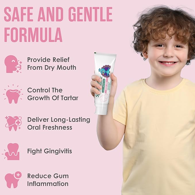SprinJene Natural Kids Toothpaste, Bubblegum | Natural Children’s Toothpaste for Cavity Protection | Fluoride Toothpaste for Toddlers | 4 Pack-Ruum Studio Home