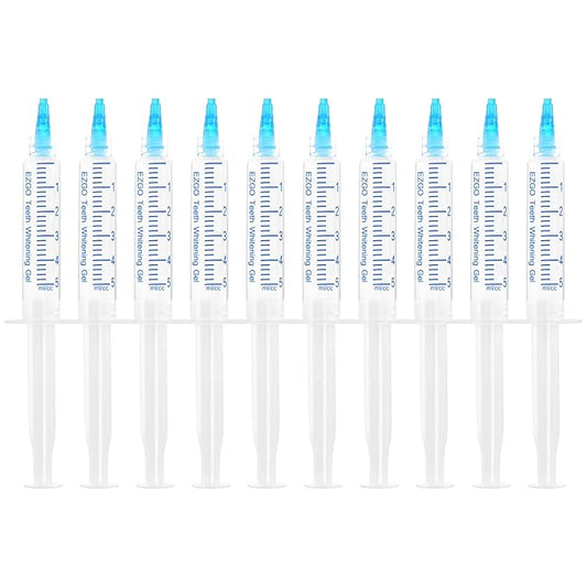 EZGO 10 Pack Teeth Whitening Gel Refills 22% Bleaching Gel, No Sensitive Teeth Whitener, Great for Sensitive Tooth Whitening, Carbamide Peroxide Teeth Whitening Gel, Mint Flavor (10X 5ML)-Ruum Studio Home