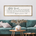 Holy Spirit You are Welcome Here Wall Decor Art 32x12 Inch Large Christian Song Bible Verse Plaque Wood Framed Sign Living Room Scripture Quote Religious For Office Wall Hanging (Wood)-Ruum Studio Home