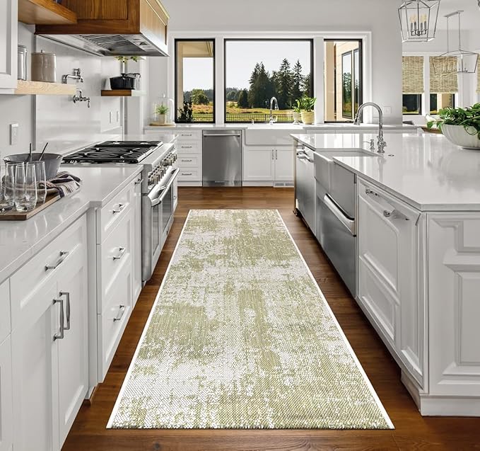 Keen Home Design Terrace Outdoor Runner Rug - 2x8 Washable Indoor/Outdoor Rug for Patio, Kitchen, Balcony, Beach, Garden, Deck and Porch, Size: 2'2"x7'7"-Ruum Studio Home