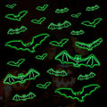 3 Sheets Glow in The Dark Halloween Skeleton Bat Decals Luminous Halloween Skeleton Bat Stickers Removable Bat Wall Decor Glowing Window Clings for Scary Halloween Theme Party Decorations-Ruum Studio Home
