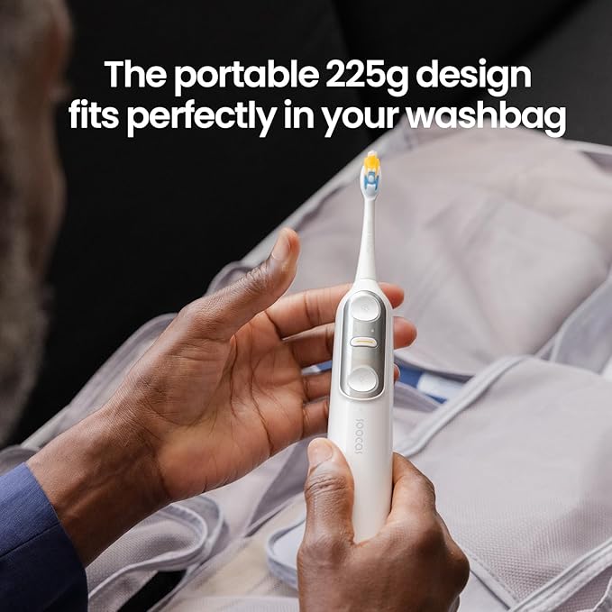 Soocas NEOS II Ultimate Set - Electric Toothbrush with Water Flosser, Sonic Electric Toothbrush for Adults, Portable for Travel, Deep Clean for Implants & Braces, Healthier Gums, Pearl White-Ruum Studio Home