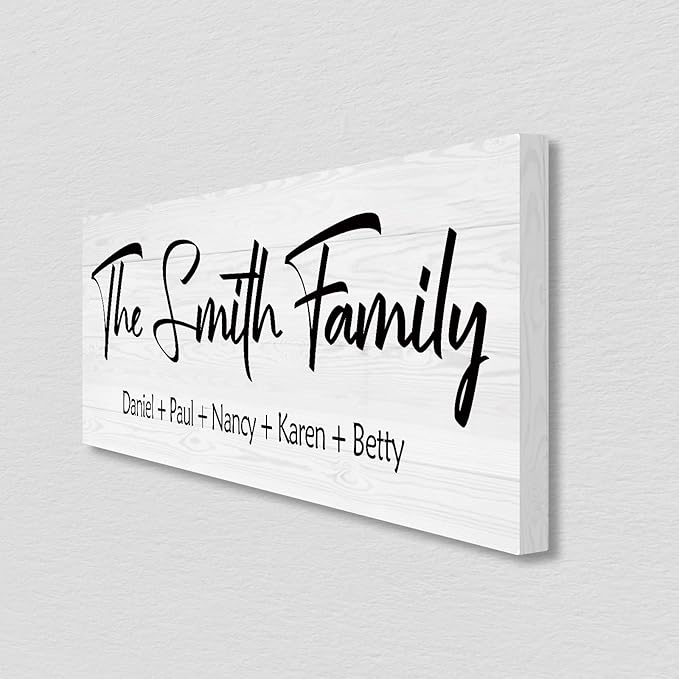 Personalized Family Name Wood Sign - Custom Last Name Plaque, New Family Established Sign, Wedding & Housewarming Gift, Rustic Home Wall Decor Plaque 16"x6"-Ruum Studio Home