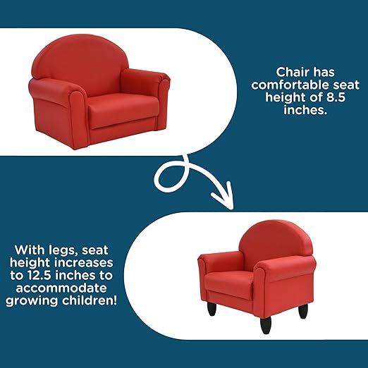 Children's Factory As We Grow Toddler Chair, Red, CF805-196, Flexible Seating for Daycare or Preschool, Kids Reading Chair, Playroom Furniture-Ruum Studio Home