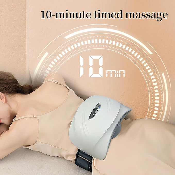 Intelligent Heated Massage Belt, Multi-Function Kneading Massager with Red Light Therapy, Natural Stone Massage for Waist and Abdomen-Ruum Studio Home