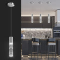 OKELI Pendant Lights Kitchen Island 1 Pack, 6000K Modern LED Bubble Crysta Pendant Light, Chrome Mini Single Island Lights Hanging Lighting for Dining Room, 6W, ETL-Ruum Studio Home