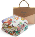Floral Throw Blanket Pure Cotton Ultra Soft Lightweight Blanket Reversible Farmhouse Blankets Reversible Rustic Throw for Sofa Couch (60"x80",05-Butterfly and Flower)-Ruum Studio Home