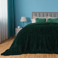 GONAAP Fuzzy Faux Fur Throw Blanket Queen Size Forest Green Super Soft Cozy Plush Fuzzy Shaggy Blanket for Couch Sofa Bed (Forest Green, Queen(90"x90"))-Ruum Studio Home