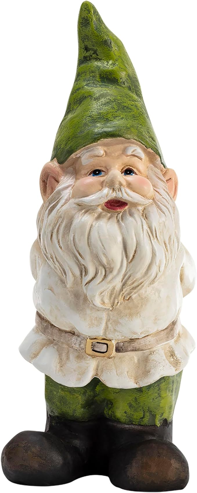 Alpine Corporation 12" Tall Traditional Outdoor Garden Gnome Yard Statue Decoration-Ruum Studio Home