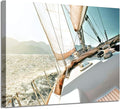 ARTISTIC PATH Nautical Picture Canvas Wall Art: Sailboat Artwork Seascape Print on Canvas for Office Bedrooms (36" W x 24" H,Multi-Sized)-Ruum Studio Home