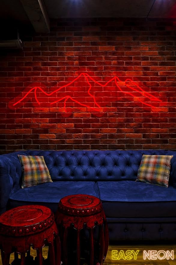 LED Decorative Lights USB Mountains Sunrise Sunset Led Neon Signs Home Decoration Wall Art Holiday Gift Brightness Adjustable 16.5''x9.5''-Ruum Studio Home