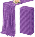 20 Pack Purple Cheesecloth Table Runner 10FT Boho Fabric Rustic Cheese Cloth Table Runner for Wedding Bridal Shower Baby Shower Gauze Sheer Birthday Party Table Decorations 20 x 120 Inch Long-Ruum Studio Home