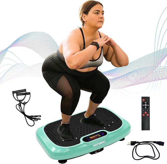HOTWAVE Vibration Plate Exercise Machine for Lymphatic Drainage, Power Vibrating Plates Platform for Weight Loss - Whole Body Shaker Vibration Plate Machine Home Gym Shaping Fitness Workout-Ruum Studio Home