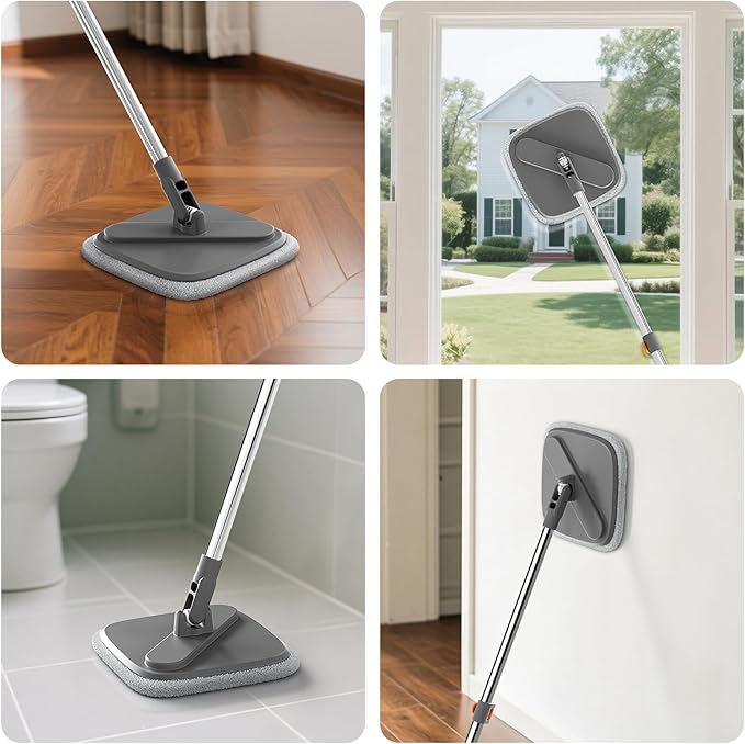 Mop and Bucket, Spin Mop with Separate Dirty Water System, Deep-Cleaning Mops for Floors, Versatile Mops for Walls-Ruum Studio Home