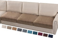 PrinceDeco Velvet Stretch Couch Cushion Cover Soft Cushion Slipcover for Chair Loveseat Sofa Cushion Furniture Protector Seat Cushion Sofa Cover (3 Piece XL Sofa Cushion Covers, Taupe)-Ruum Studio Home