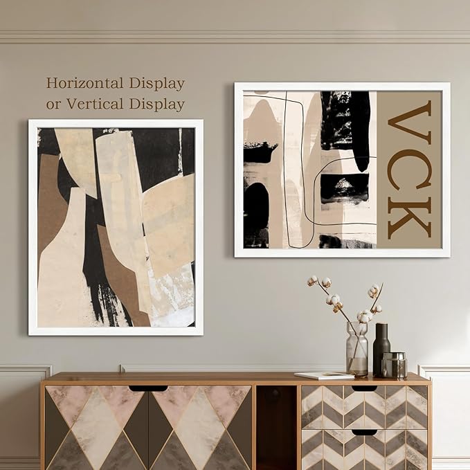 VCK 24x30 Poster Frames Set of 3, White Solid Wood Picture Frame, Textured Exclusive Gallery Frame - Wall Hanging-Ruum Studio Home