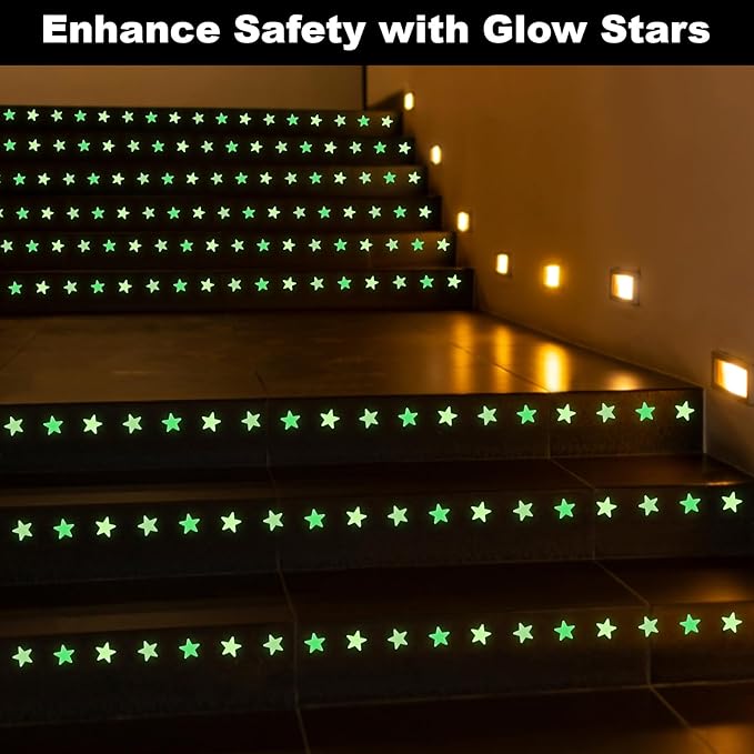 200 Glow in The Dark Stars for Ceiling - Glowing Stars and Moon Stickers Estrellas que brillan en la oscuridad para el techo de cuarto Plastic Space Galaxy Decals Bedroom Wall Decorations-Ruum Studio Home