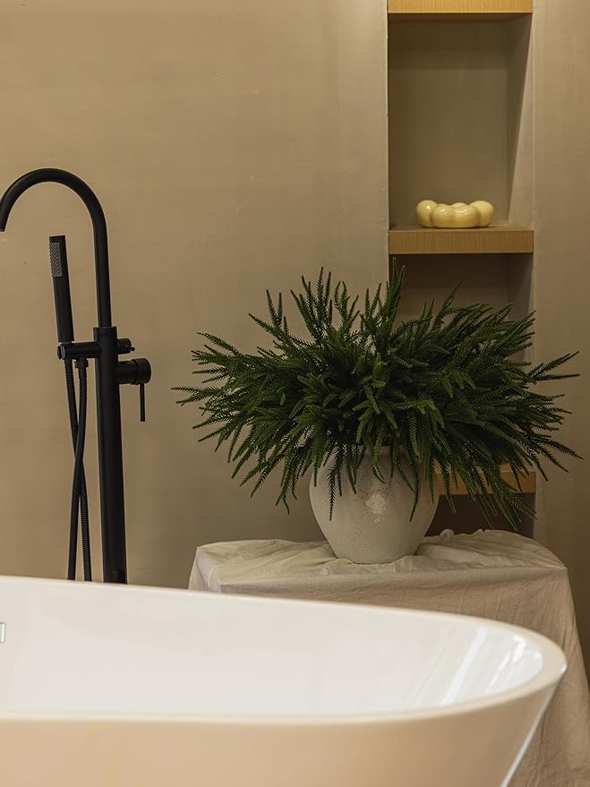 MISSPIN 12 Pcs 21.5 Inches Christmas Norfolk Pine Branches, Norfolk Pine Artificial Christmas Branches DIY Crafts Faux Pine Branches for Xmas Indoor Outdoor Home Decor-Ruum Studio Home