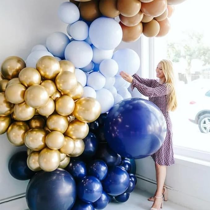 130pcs Navy Blue Balloons Different Sizes 18" 12" 10" 5" Dark Blue Balloons for Birthday Graduation Baby Shower Anniversary New Year Party Holiday Decorations-Ruum Studio Home