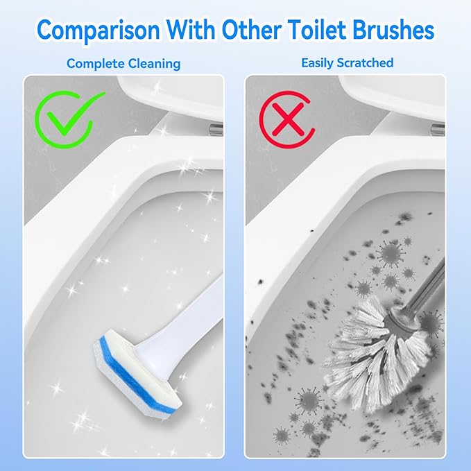 Aimery 100 Counts Blue Disposable Toilet Bowl Cleaning Wand Refills Compatible With Clorox(100,Blue)-Ruum Studio Home