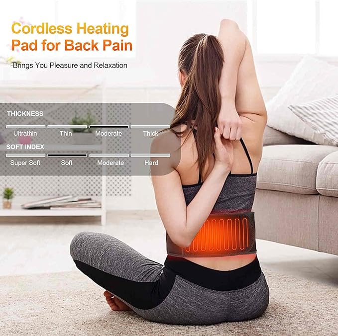 Heated Waist Belt,Heating Pad for Low Back and Belly,Holiday Gift,Women’s Cordless Heating Belt for Period Cramps - Rechargeable & Slim Design-Ruum Studio Home