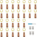 YJFWAL 24Pack 20LED Wine Bottle Lights with Cork, Cork Shape Silver Copper Wire Fairy Mini String Lights Fairy lights Battery Operated for DIY, Party, Wedding, Christmas, Halloween Decor (Warm White)-Ruum Studio Home