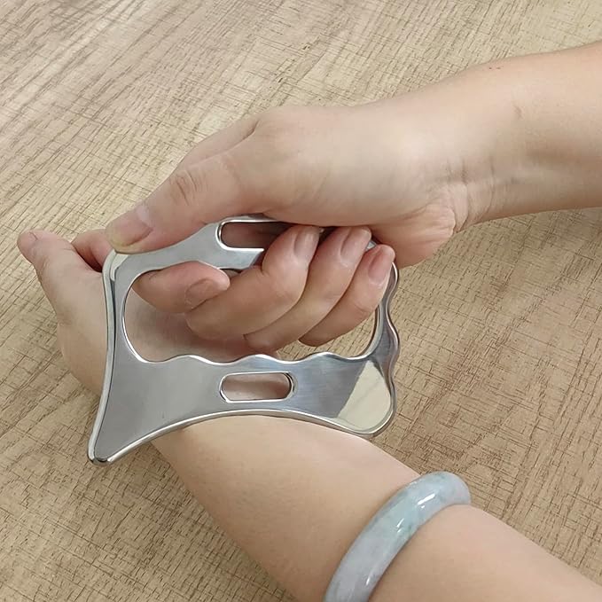 BYYDDIY SD 2 in 1 Stainless Steel GuaSha Muscle Scraper Tools Set,Scar Tissue Tool,Physical Therapy Tools,Muscle Scraping Tool,Massage Scraper,IASTM Tools,Soft Tissue Massage Tool (SD2)-Ruum Studio Home