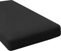 H.VERSAILTEX Super Stretch Individual Chaise Cover Sectional Couch Covers for L Shaped Sofa Both Left/Right Featuring Thick Jacquard Textured Twill Fabric (1 Piece Chaise Cover Large, Black)-Ruum Studio Home