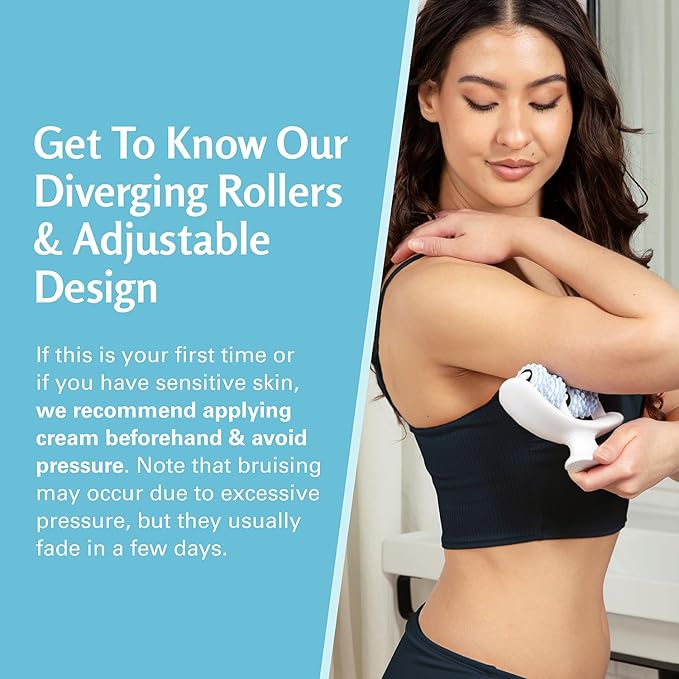 M3 Naturals Anti Cellulite Roller & Lymphatic Drainage Massager | Fascia Blaster for Contoured & Smoother Skin | Tool for Sore Arms, Legs, Stomach & Buttocks-Ruum Studio Home
