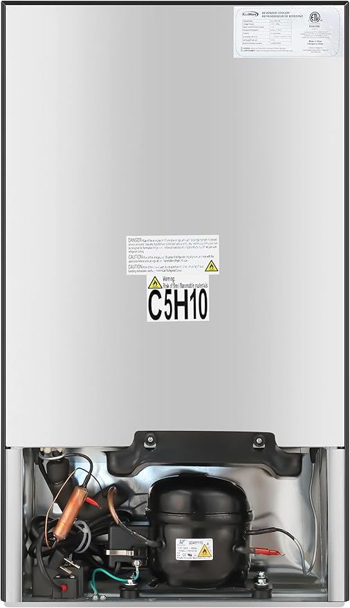 KoolMore 18 in. 3.2 Cu. Ft. Beverage Refrigerator Merchandiser with Stainless Steel Trim and Touch Panel For Soda, Beer or Wine Perfect for Use in a Commercial or Home Setting, ETL Listed (KM-BR32SS)-Ruum Studio Home