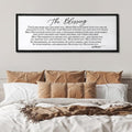 The Blessing Christian Song Lyrics Wall Decor Art 24"X10" Quote Christian Bible Verse Religious Scripture Wall Sign (Black)-Ruum Studio Home
