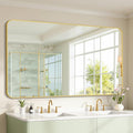 Bathroom Mirror 60" x 36", Large Rectangle Wall Mirror, Gold Metal Frame Wall Mounted Mirrors for Bathroom, Vanity, Bedroom, Entryway Decor(Horizontal/Vertical)-Ruum Studio Home