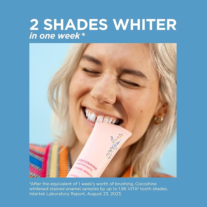 Cocofloss Cocoshine Whitening Toothpaste, Remineralize & Repair Sensitive Teeth, Fluoride-Free with n-HA, Kid-Friendly, Delicious Mint, 3.4 oz-Ruum Studio Home