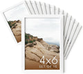 HAUS AND HUES 4x6 White Metal Picture Frames - Bulk Frames 4X6 - Features Premium Aluminum, Vertical Hanging, Easel Back for Tabletop, Home, Office (4x6 in, White, Set of 15)-Ruum Studio Home