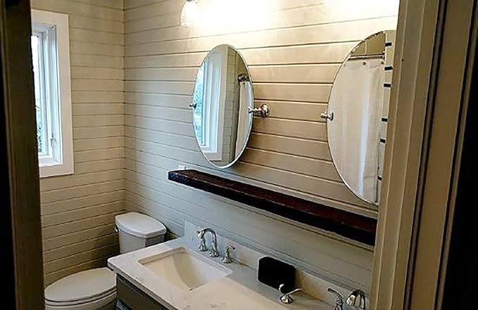 joelsantiques 54 Inch Wooden Floating Shelves for Wall - 54x6x2 in - Made of Natural Wood - Long Heavy Duty Rustic Wall Shelves for Bedroom - Perfect for Living Room, Kitchen - Mocha-Ruum Studio Home