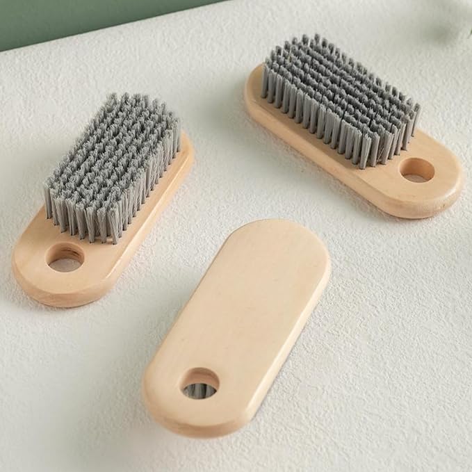 2PCS Wood Laundry Brush, Long Handle Clothing Stain Remover Scrubber, Soft Bristle for Scrubbing Out Tough on Delicate, Easy to Grip Hand Washing Clothes-Ruum Studio Home