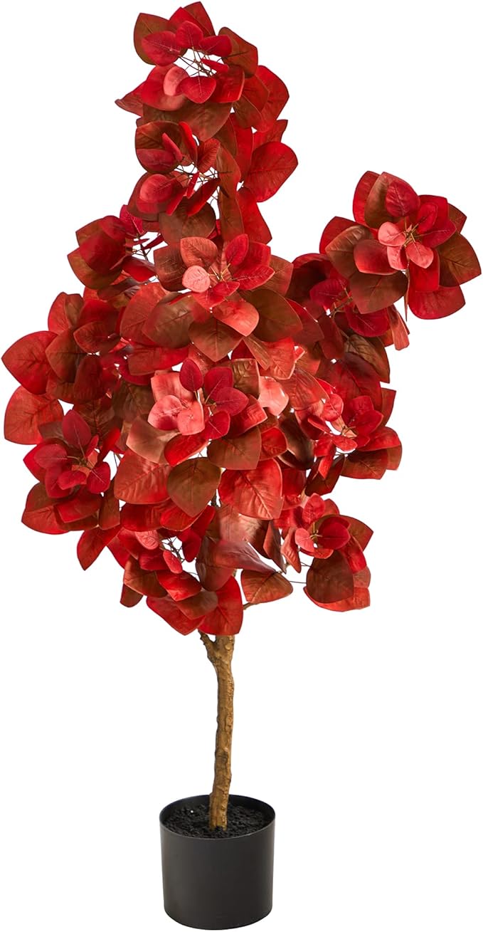 Nearly Natural 4ft. Autumn Pomegranate Artificial Tree-Ruum Studio Home