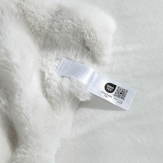 Cozy Bliss Faux Fur Throw Blanket for Couch, Fuzzy Soft Plush Thick Bubble Blanket for Sofa Bedroom Living Room, 50 * 60 Inches Cream White-Ruum Studio Home