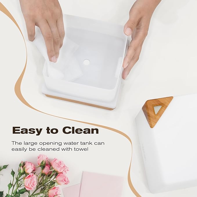 ASAKUKI 700 ml Premium Essential Oil Diffuser, 5 in 1 Ultrasonic Aromatherapy Fragrant Oil Vaporizer Humidifier, Timer and Auto-Off Safety Switch, 7 LED Light Colors-Ruum Studio Home