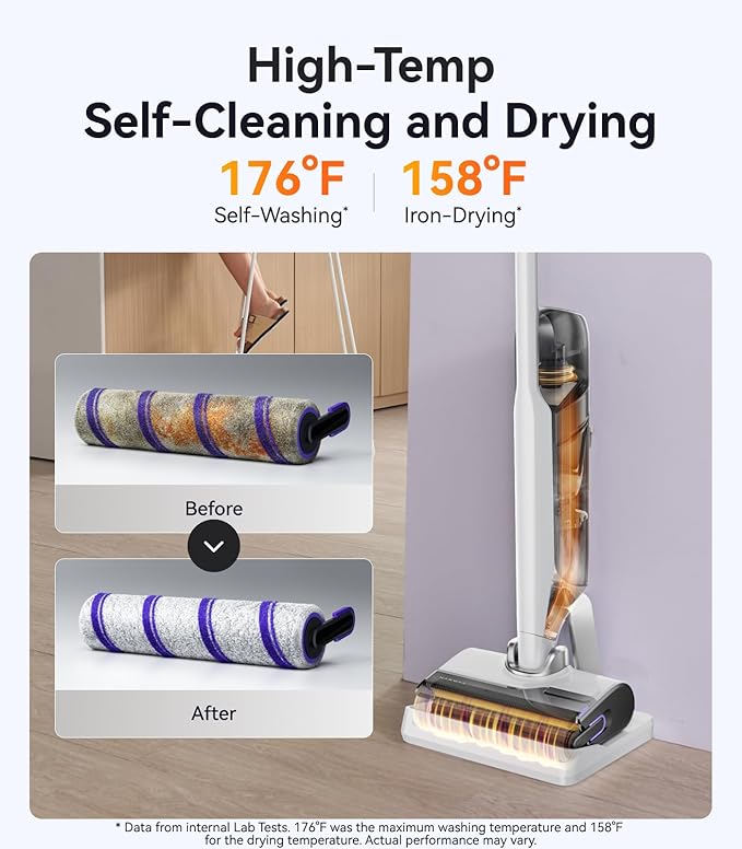 NARWAL S30 Wet Dry Vacuum Cleaner with 20000Pa Suction, 176°F Self-Cleaning, Heated Drying, Disposable Waste Bag, Tangle-Free, Cordless Vacuum Mop for Hard Floors & Edge Cleaning, Easy to Use-Ruum Studio Home