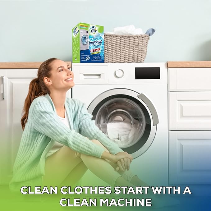 True Fresh Washing Machine Cleaner Tablets, 15 Solid Deep Cleaning Tablet, Finally Clean All Washers Machines Including HE Front Loader Top Load-Ruum Studio Home