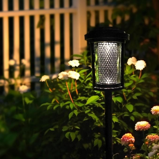 EcoGreen Outdoor Pathway Solar Light, 4pcs Pack,Garden Patio Balcony Walk Way Lights, Aluminum Leg, 5000K Daylight, IP65 Waterproof, 2.44*13.4in-Ruum Studio Home